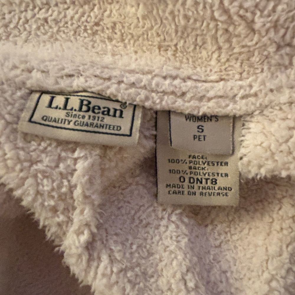 L.L. Bean Blue Suede Like Jacket with Sherpa Soft Lining - Picture 5 of 7